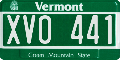 VT license plate XVO441