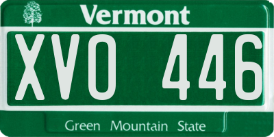 VT license plate XVO446