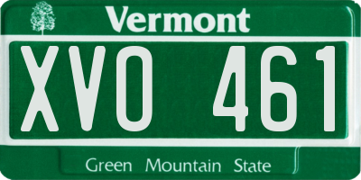 VT license plate XVO461