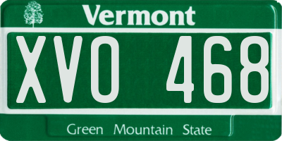 VT license plate XVO468