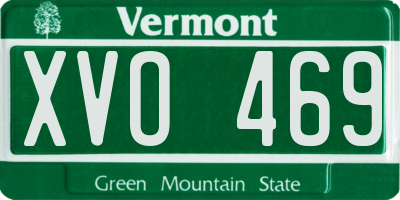 VT license plate XVO469