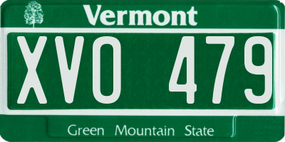 VT license plate XVO479