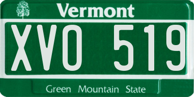 VT license plate XVO519