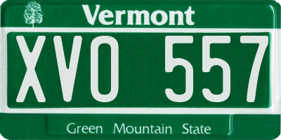 VT license plate XVO557