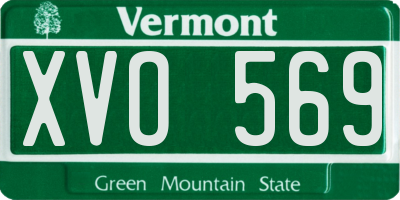 VT license plate XVO569