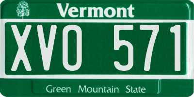 VT license plate XVO571