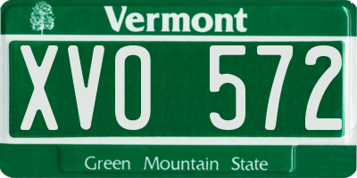 VT license plate XVO572