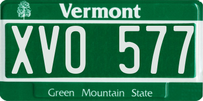 VT license plate XVO577