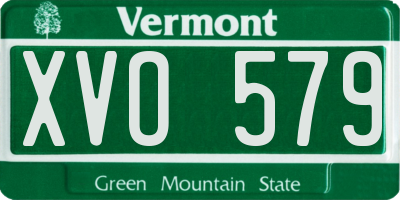 VT license plate XVO579