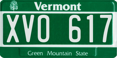 VT license plate XVO617