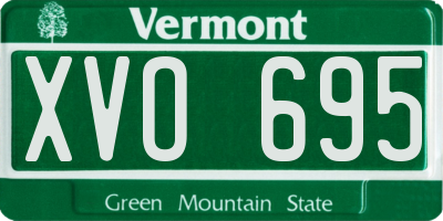 VT license plate XVO695