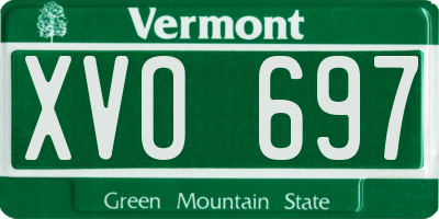 VT license plate XVO697