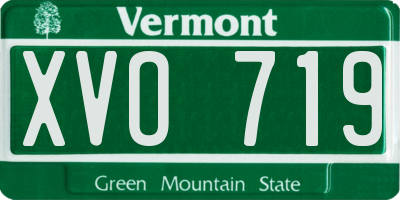 VT license plate XVO719