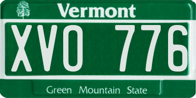 VT license plate XVO776