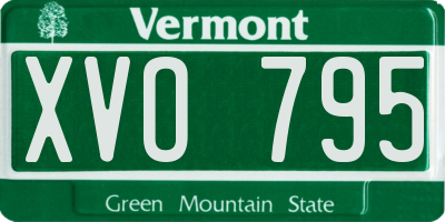 VT license plate XVO795