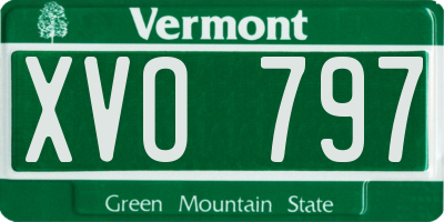 VT license plate XVO797