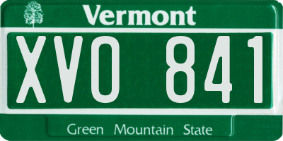VT license plate XVO841