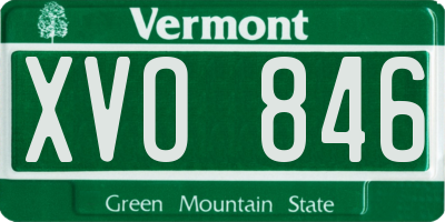 VT license plate XVO846
