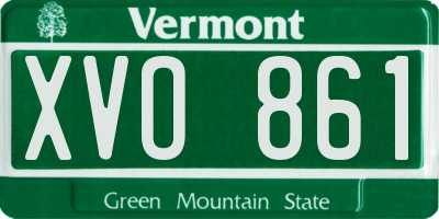 VT license plate XVO861