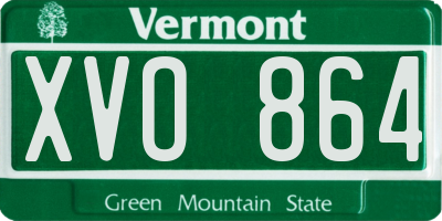 VT license plate XVO864