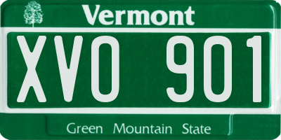 VT license plate XVO901