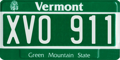 VT license plate XVO911