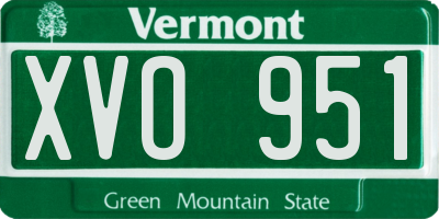 VT license plate XVO951