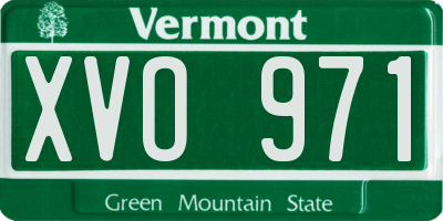 VT license plate XVO971