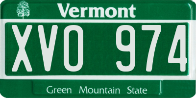 VT license plate XVO974
