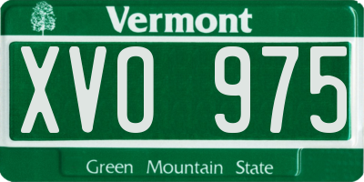 VT license plate XVO975