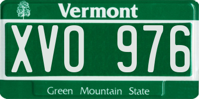 VT license plate XVO976