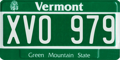 VT license plate XVO979