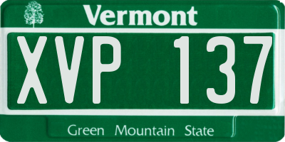 VT license plate XVP137