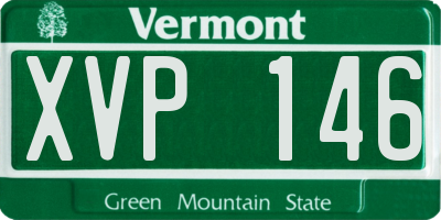 VT license plate XVP146