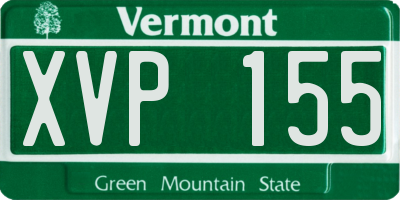 VT license plate XVP155