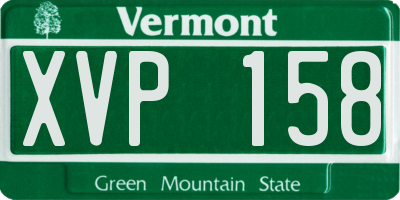 VT license plate XVP158