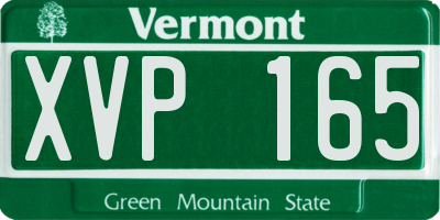 VT license plate XVP165