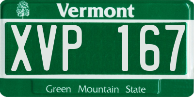 VT license plate XVP167