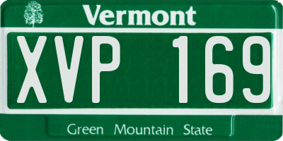 VT license plate XVP169