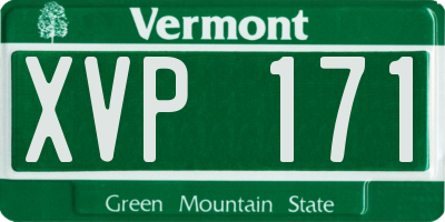 VT license plate XVP171