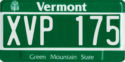 VT license plate XVP175