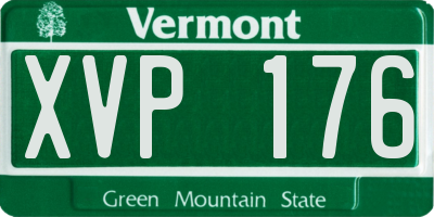 VT license plate XVP176