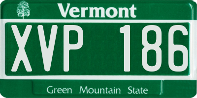 VT license plate XVP186