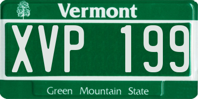 VT license plate XVP199