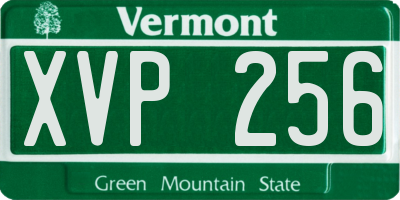 VT license plate XVP256
