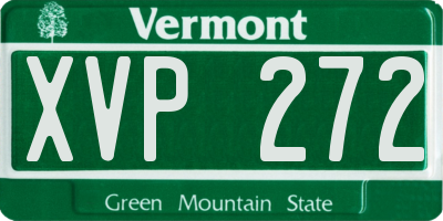 VT license plate XVP272