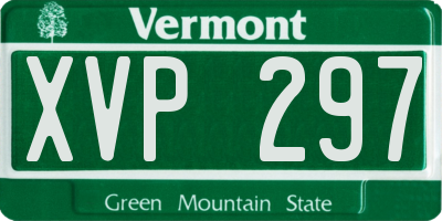 VT license plate XVP297