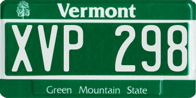 VT license plate XVP298