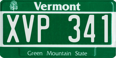 VT license plate XVP341