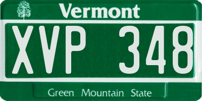 VT license plate XVP348